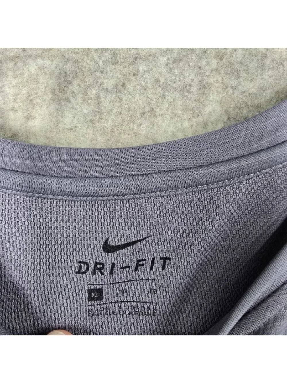 Nike Dri-Fit Mens Short Sleeve Shirt Gray Heather XL